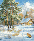 Cross Stitch Kit Winter Landscape Frost and Sun, Andriana