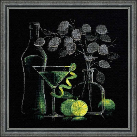 Still Life with Martini Cross Stitch Kit RIOLIS 1240
