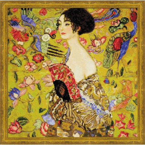 Lady with a Fan Cross Stitch Kit RIOLIS 1226