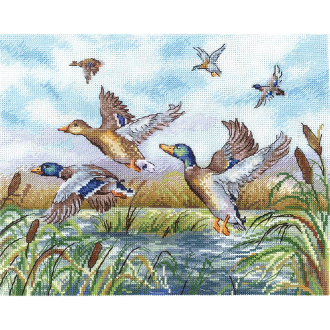 Cross Stitch Kit with Flying Ducks, Andriana
