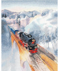 Retro Train Cross Stitch Kit, Oven