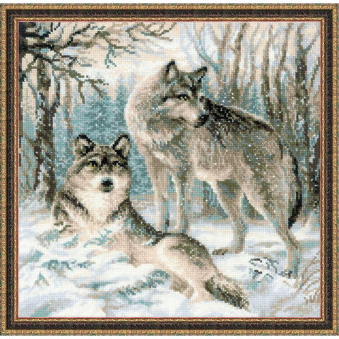 Pair of Wolves Cross Stitch Kit RIOLIS 1393