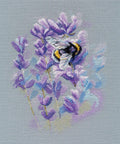 Cross Stitch Kit Bumblebee on Lavender Flowers, Oven