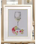 Cross Stitch Kit Sparkling Wine Glass Design, Oven
