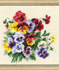Pansy Medley - Cross Stitch Kit from RIOLIS Ref. no.:1516