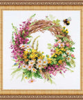 Wreath with Fireweed - Cross Stitch Kit from RIOLIS Ref. no.:1456