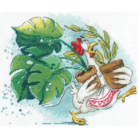 Cross Stitch Kit with Floral Design, Andriana