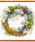 Wreath with Bird Cherry - Cross Stitch Kit from RIOLIS Ref. no.:1536
