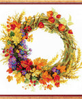 Wreath with Wheat - Cross Stitch Kit from RIOLIS Ref. no.:1537