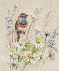Bluethroat Bird Cross Stitch Embroidery Kit, Alisa