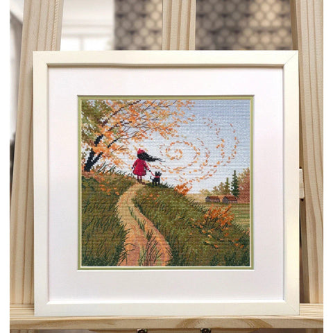 Cross Stitch Embroidery Kit Autumn Wind Design, Oven