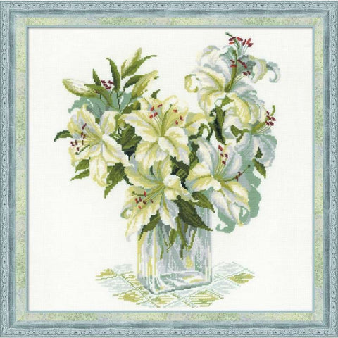 White Lilies Cross Stitch Kit RIOLIS 1169