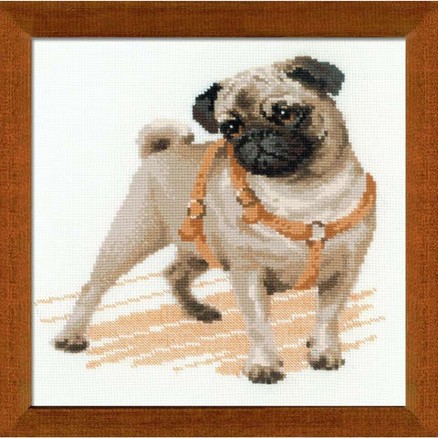 Pug Dog Cross Stitch Kit RIOLIS 1176