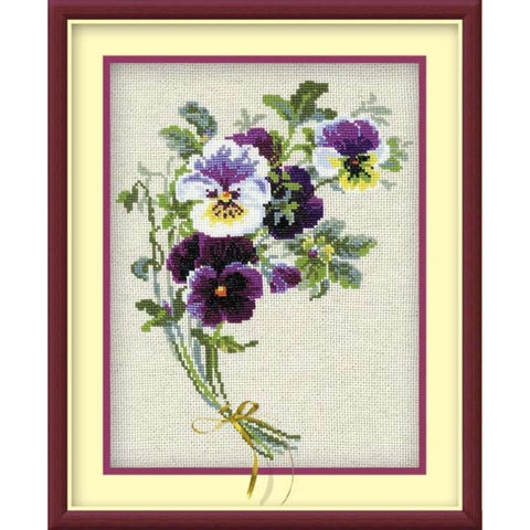 Bunch of Pansies Cross Stitch Kit RIOLIS 1020