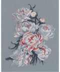 Cross Stitch Kit with Lace Peony Design, Oven
