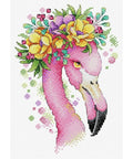 Water-Soluble Cross Stitch Canvas Kit Summer Flamingo, MP Studia