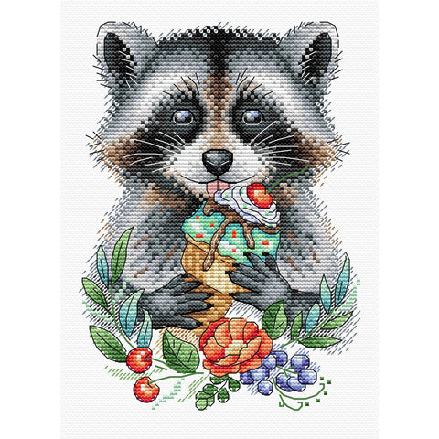 Cross Stitch Embroidery Kit Sweet Tooth Motif, MP Studia