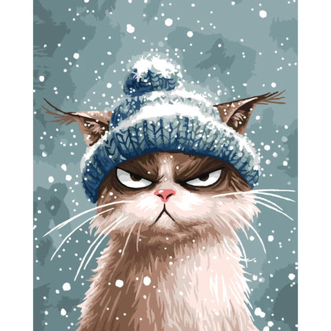 Wizardi Paint by Numbers Kit, Winter Landscape