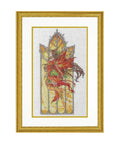 Cross Stitch Embroidery Kit, Dancing Autumn Fairy Design, Dimensions
