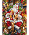 Cross Stitch Embroidery Kit, Festive Animal Paws and Presents, Letistitch