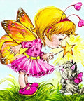 Fairy with Kitten Diamond Painting Set CS2496