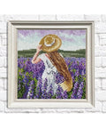 Girl in Lavender Field 20x20 Diamond Painting Set CS2626