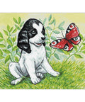 Puppy and Butterfly 40x30 Diamond Painting Set CS2675