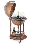 Bar-Globe GIUNONE. Made from Beech tree. Handmade Quality & Luxury From Italy.