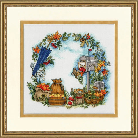Autumn Letters Cross Stitch Embroidery Kit