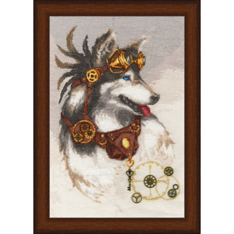 Time Guardian Cross Stitch Embroidery Kit, White Zweigart Aida 16 Count, Madeira 28 Colors, 38 x 25.7 cm, Zolotoe Runo