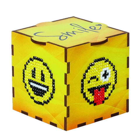 Wooden Diamond Painting Kit Smile, Wizardi Wood