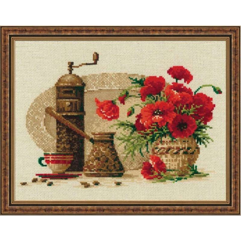 Coffee - Cross Stitch Kit from RIOLIS Ref. no.:1121