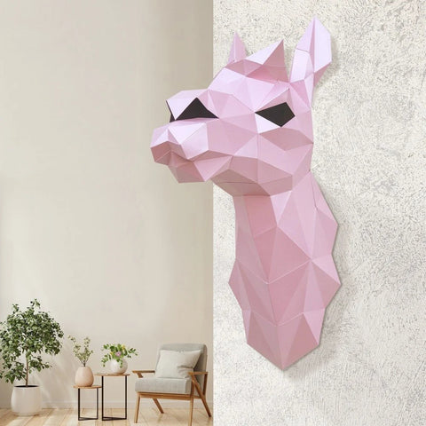 3D Papercraft Kit Lama (pink) PP-1LAM-PIN