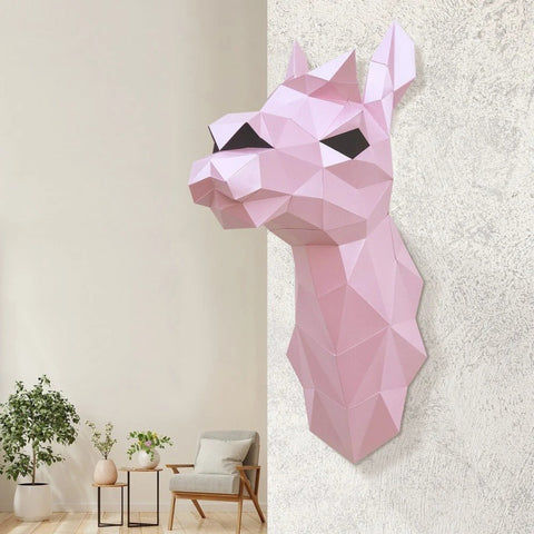 3D Papercraft Kit Lama (pink) PP-1LAM-PIN