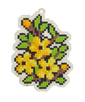 Wood Diamond Painting Kit Yellow Pansies