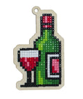 Wine Diamond Painting Kit on Wood