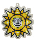 Wooden Diamond Painting Kit with Sun Motif, Wizardi Wood
