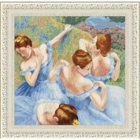 Blue Dancers Cross Stitch Embroidery Kit Zolotoe Runo