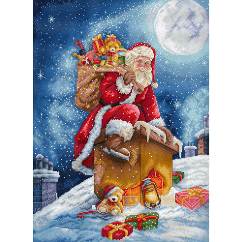Christmas Cross Stitch Kit Santas Secret Stop Letistitch