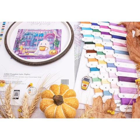 Cross Stitch Kit Pumpkin Spice Latte Letistitch