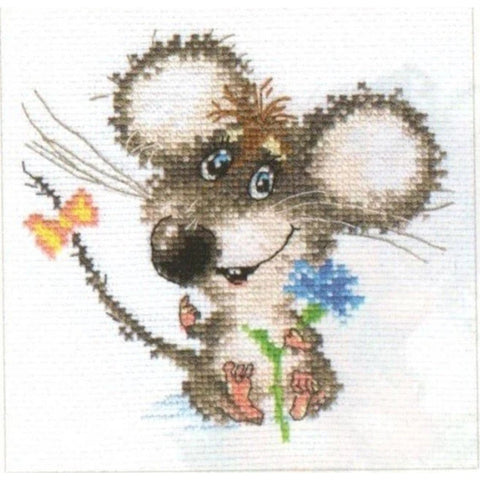 Alisa Siuvinėjimo rinkinys "Peliukas" 0-77 (13x12 cm)