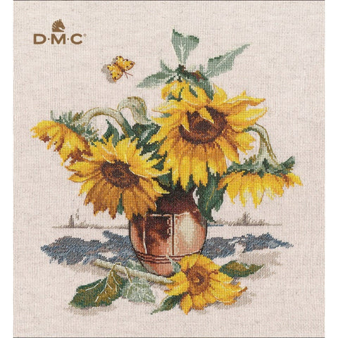 Cross Stitch Kit with Sunny Flower Design, Oven