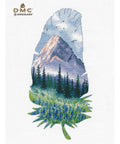 Cross Stitch Kit with Mountain Landscape Design, Oven