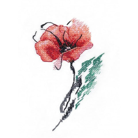 Poppy Cross Stitch Kit, Oven