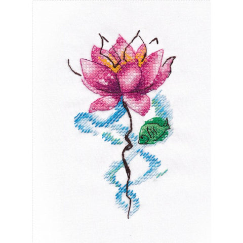Lotus Cross Stitch Kit, Oven