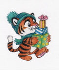 Tiger with Gifts Cross Stitch Kit, Oven