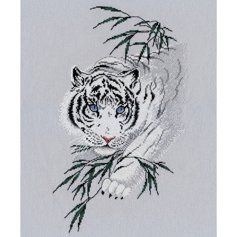 White Tiger Cross Stitch Kit, Oven