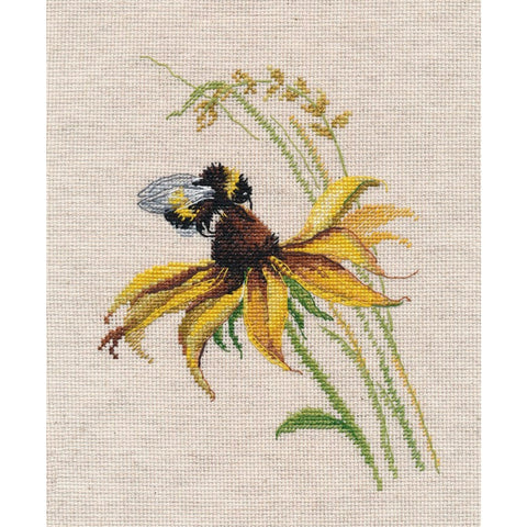 Bumblebee Cross Stitch Kit for Beginners, Detailed Embroidery Craft by Oven, Wall Decor Project