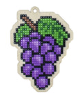 Wizardi Wooden Diamond Painting Kit, Grapes Design