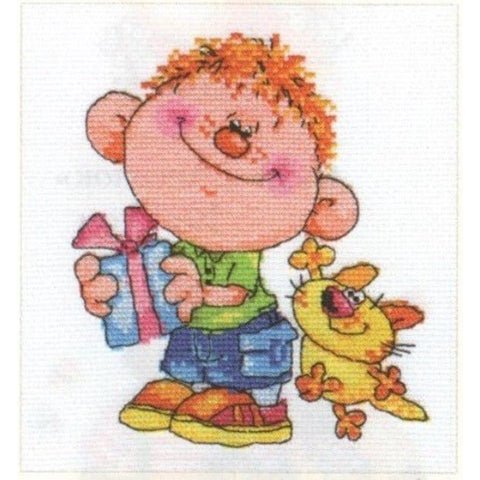 Alisa Siuvinėjimo rinkinys "Su Gimtadieniu!" 0-73 (12x14 cm)